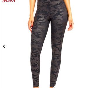 Spanx Faux Leather Camo Legging